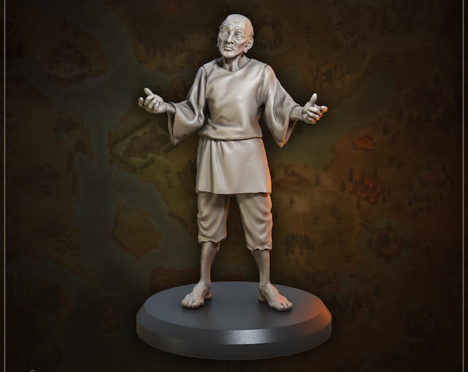 Villager old beggar man Ulf - 28/32/35mm - Great Grimoire - Dungeons and Dragons - Pathfinder - Great Folks