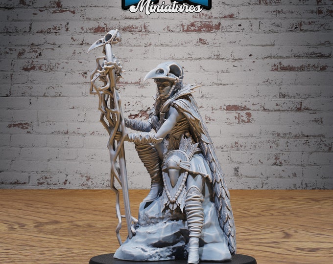 Raven Wizard - 28mm Scale - Epic Miniatures - Mighty Heroes
