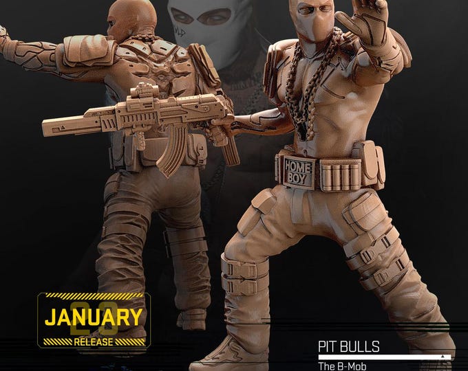 Pitbulls - 28/32mm - Unit9 - Cyberpunk/science Fiction/Futuristic/Cybernetics miniatures