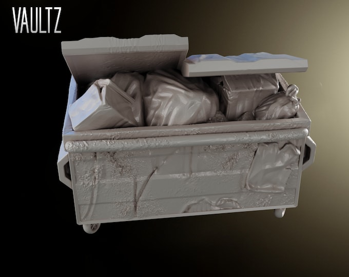 Dumpster - 32mm - VaultZ - For games like Zombicide, This Is Not A Test, County Road Z