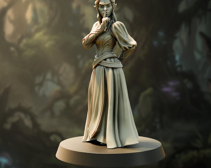 Lady Miravel Elven Queen - 28/32mm - The Printing Goes Ever On - Dungeons and Dragons - Pathfinder - Fantasy