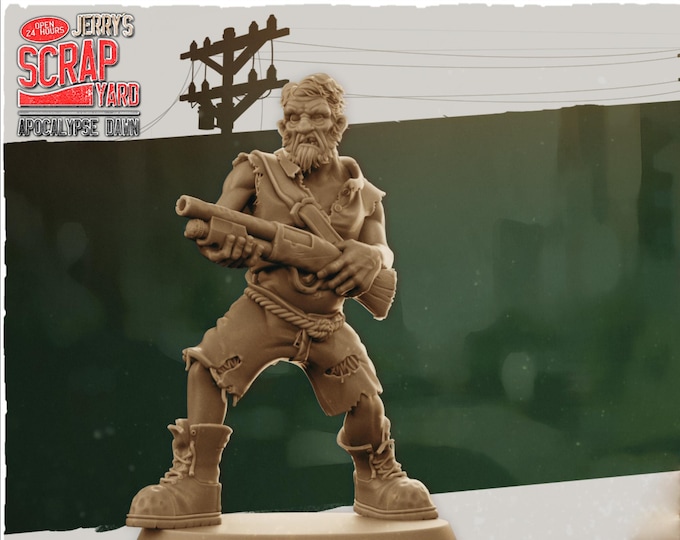 Uncle Morgan - 32mm Scale - Kraken Studios Jerry's Scrapyard - Great for Fallout Wasland Warfare, Zombicide and This Is Not A Test!