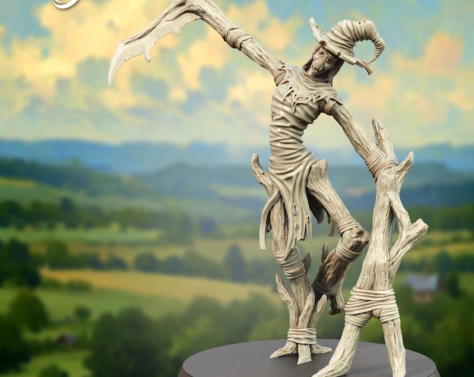 Giant Animated Scarecrow - fits 50mm base - 28mm/32mm - The Printing Goes Ever On - Dungeons and Dragons - Pathfinder - Fantasy