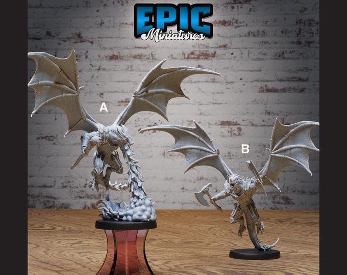 Winged Half Dragon (Dragon Wings) - 28mm Scale - Epic Miniatures - Dragons Reign