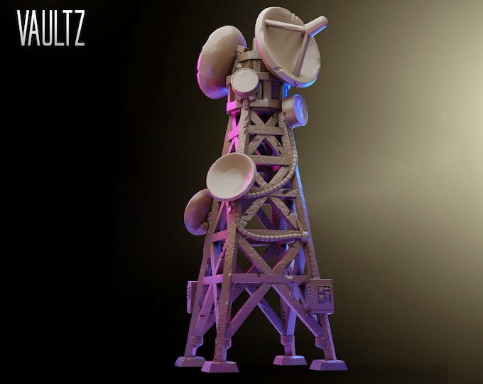 Communications Antenna - 32mm - VaultZ - For games like Zombicide, This Is Not A Test, County Road Z