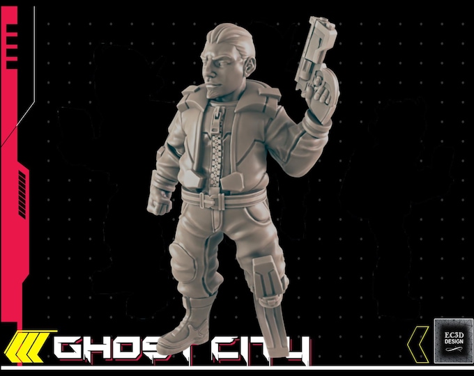 Gun Runner - Cyberpunk Theme - 28 or 32mm Scale - Ghost City