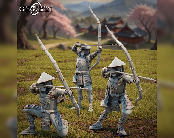 Ashigaru Bowmen - 28mm - The Printing Goes Ever On - Dungeons and Dragons - Pathfinder - Fantasy - Tales Of The Jade Empire