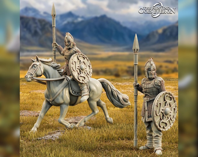 Eowar The Bold Warrior  on Foot or Mounted - 28mm - The Printing Goes Ever On - Tales Of Wind And Saddle - Fantasy