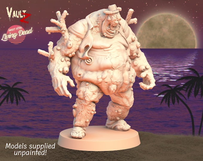 Bloated Male Tourist Zombie - 32mm - VaultZ - For games like Zombicide, This Is Not A Test, County Road Z