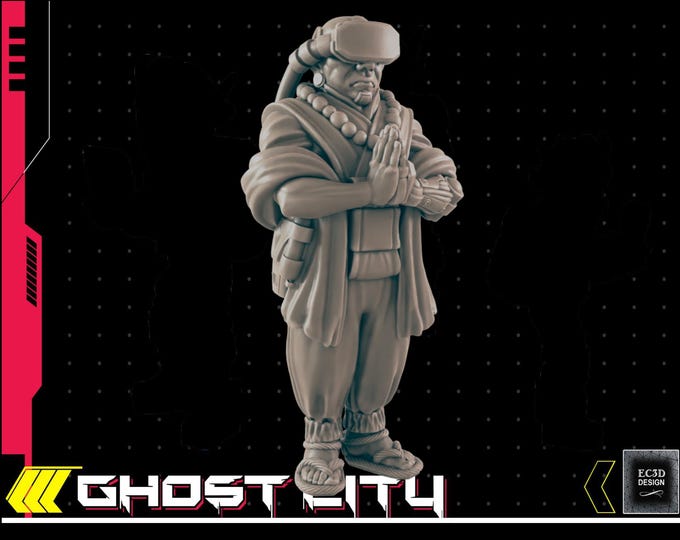 The Monk with VR Goggles - Cyberpunk/Sci-Fi  - 28mm or 32mm - Ghost City