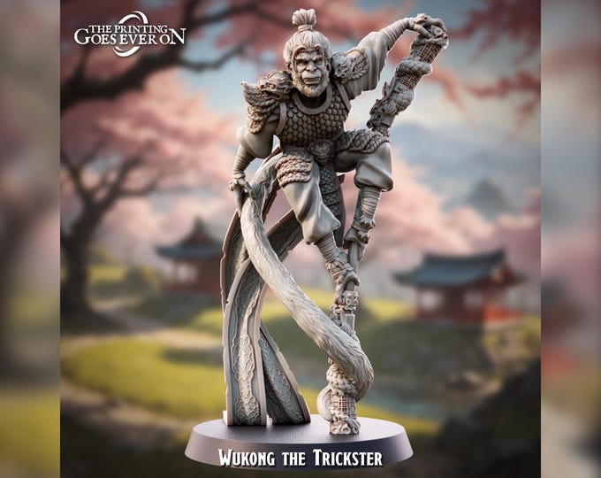 Apeman Trickster - 28mm - The Printing Goes Ever On - Lullaby of Stones - Dungeons and Dragons - Pathfinder - Fantasy