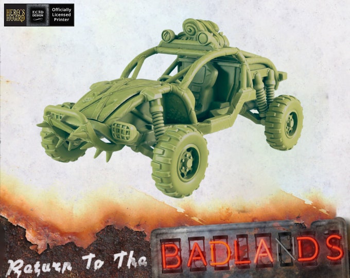 Wasteland Dunebuggy - 32mm - Post-Apocalyptic - Return To The Badlands - EC3D Designs - Great for Games like Fallout Wasteland Warfare!