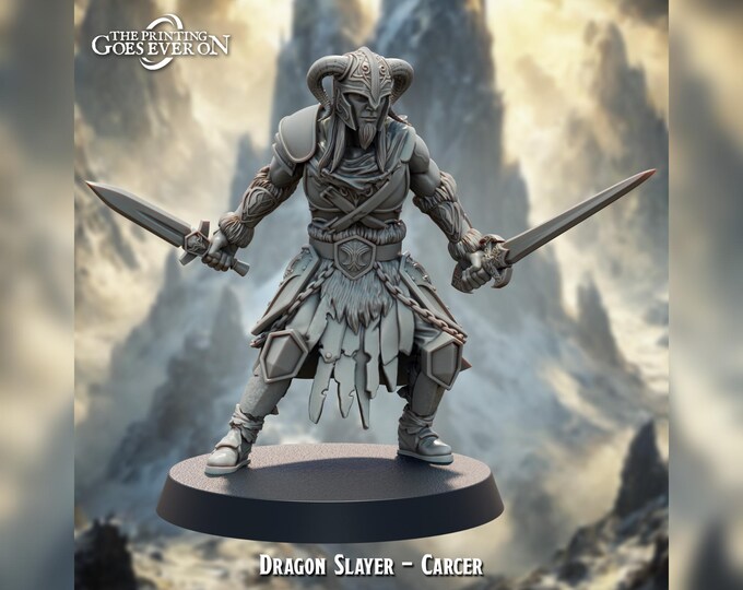 Dragon Slayer - Carcer  - 28mm - The Printing Goes Ever On - Dungeons and Dragons - Pathfinder - Fantasy