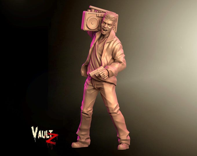 Will with Boombox Retro Survivor - 32mm - VaultZ - For games like Zombicide, This Is Not A Test, County Road Z
