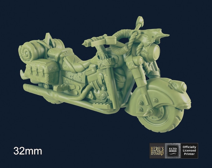 Wasteland Motorcycle Cruiser - Post-Apocalyptic - 32mm - EC3D Designs - Beyond The Badlands