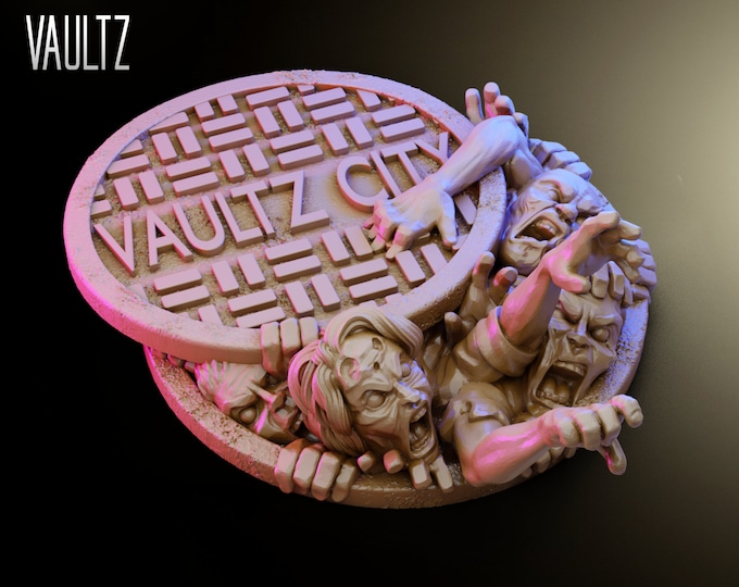 Manhole Zombies - 28mm or 32mm - VaultZ - For games like Zombicide, This Is Not A Test, County Road Z
