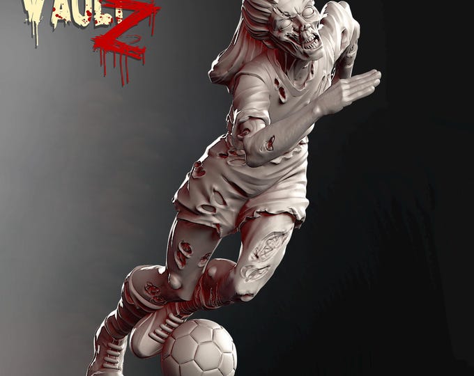 Soccer Zombie - 28/32mm - VaultZ - For games like Zombicide, This Is Not A Test, County Road Z