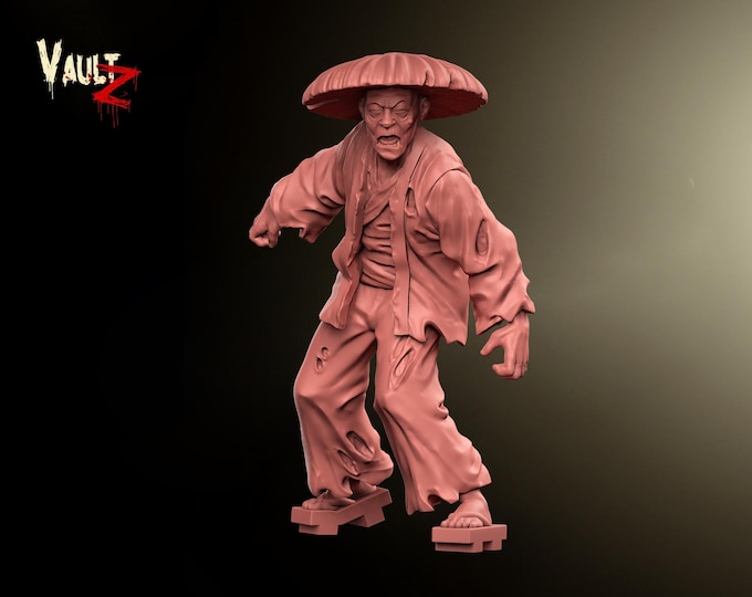 Japanese Zombie - 32mm - VaultZ - For games like Zombicide, This Is Not A Test, County Road Z