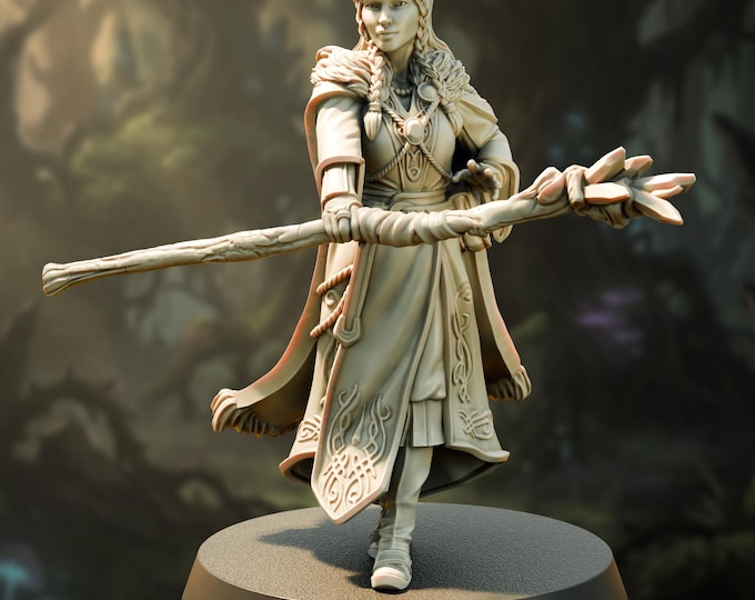 Elf Wizard - Elarea Avenerith - 28/32mm - The Printing Goes Ever On - Dungeons and Dragons - Pathfinder - Fantasy