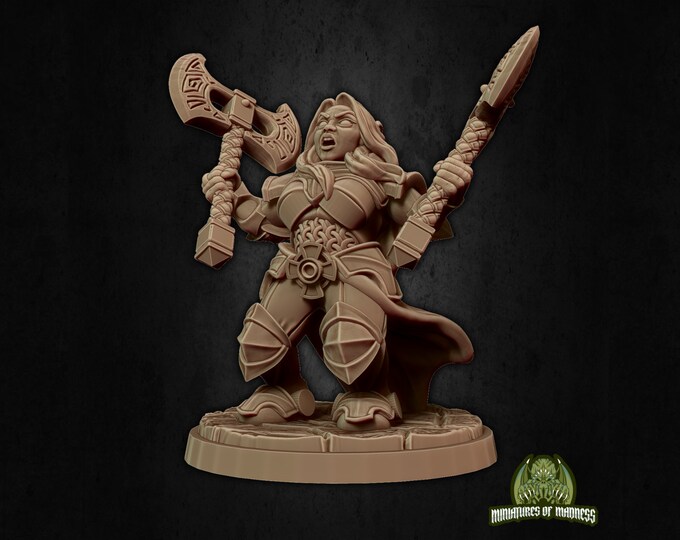 Ignes The Assoult (Female Dwarf Fighter) - 32mm