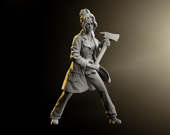 Female Hospital Doctor Survivor - 32mm - VaultZ - For games like Zombicide, This Is Not A Test, County Road Z