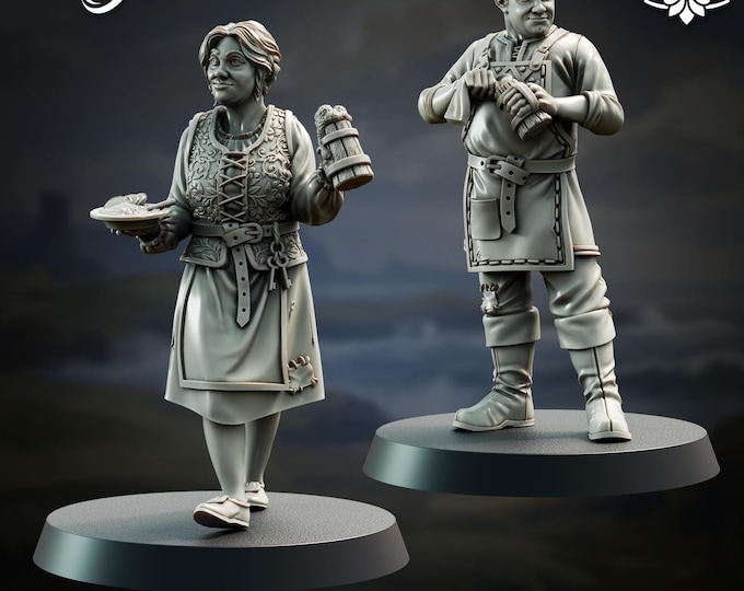 Tavern Owners (or individually!) - 32/28mm - The Printing Goes Ever On - Dungeons and Dragons -Pathfinder