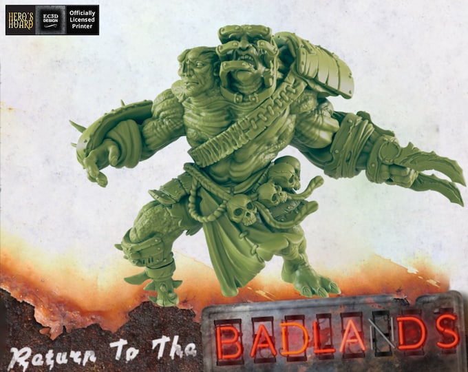Two-Headed Super Mutant - Post-Apocalyptic - 28 or 32mm - EC3D Designs - Return To The Badlands