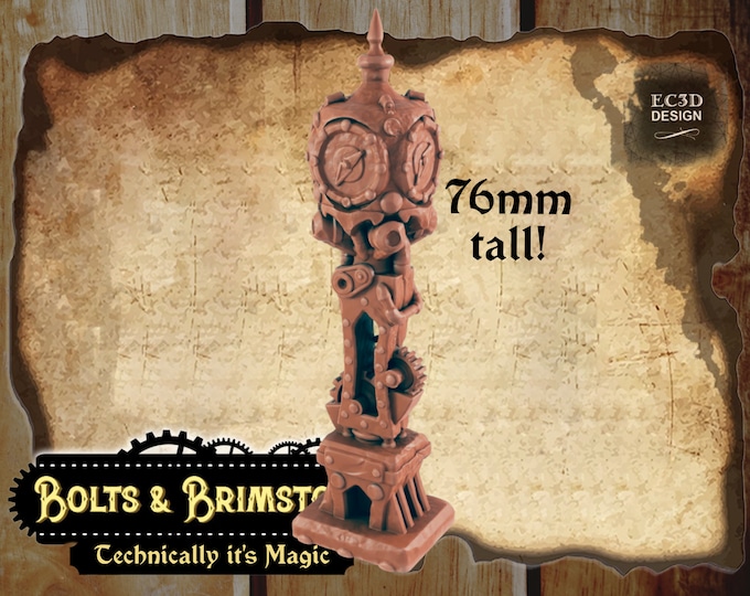 Big Clock - True 28/32mm  Scale - EC3D Design - Bolts and Brimstone - Get your steampunk on!