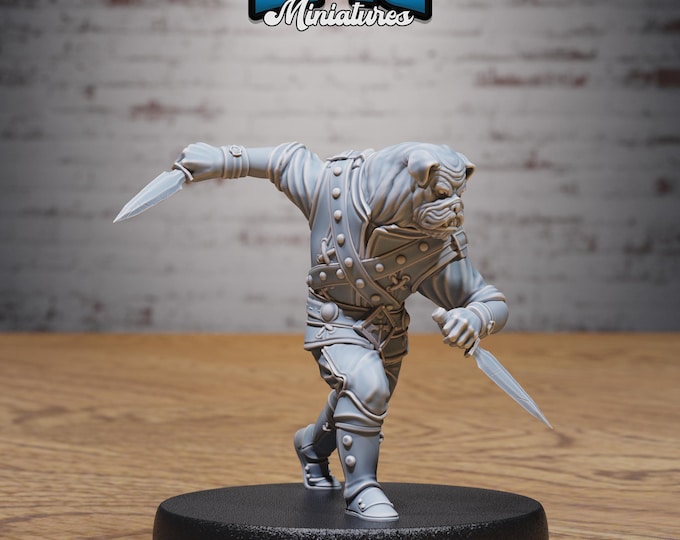 Dogfolk Noble (3 poses available) - 28/32mm Scale - Epic Miniatures - Knight's Honor - Dungeons And Dragons - Pathfinder