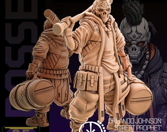 Street Prophet (2 poses available!) - 28/32mm - Unit9 - Cyberpunk/science Fiction/Futuristic/Cybernetics miniatures