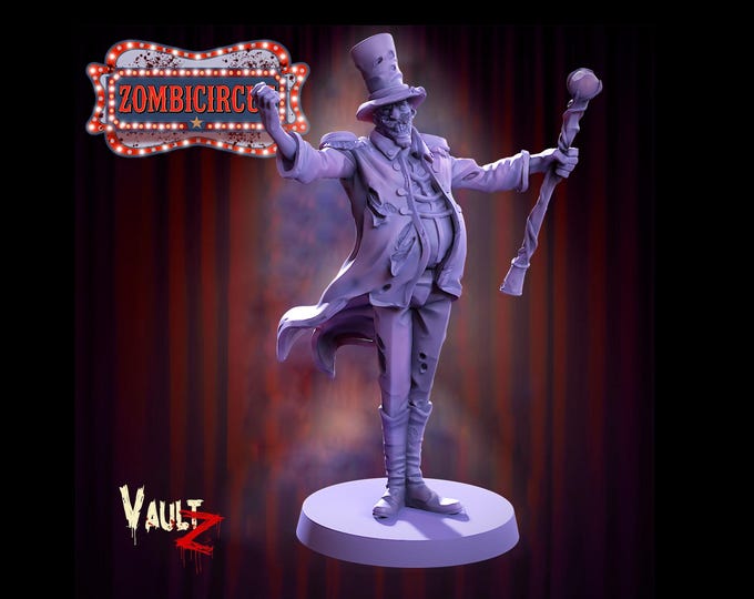 Circus Showrunner Zombie - 32mm - VaultZ - Zombie Circus - For games like Zombicide, This Is Not A Test, County Road Z