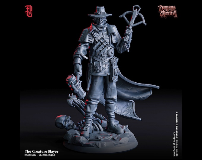 Creature Slayer - Flesh Of Gods Dungeons And Terrors 2 - 32mm Heroic - With pictured base!