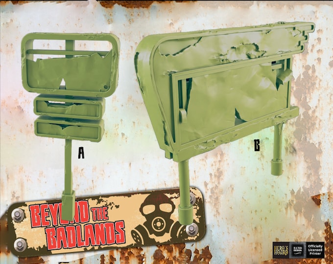 Retro Wasteland Billboard Sign - Post-Apocalyptic - 32mm - EC3D Designs - Beyond The Badlands
