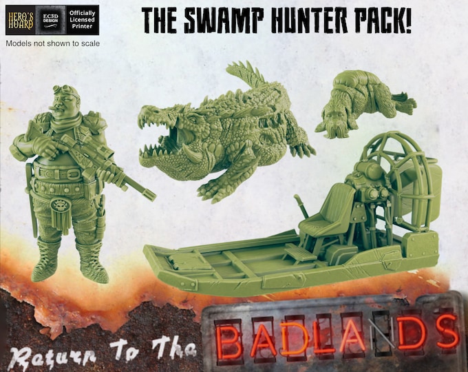 Swamp Hunter Pack - Post-Apocalyptic - 32mm - EC3D Designs - Return To The Badlands - Faces only a mother could love...?  Ewwww....