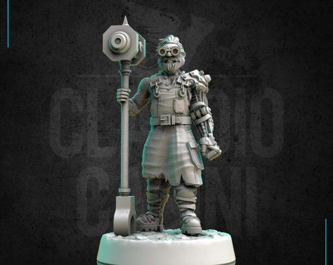 Human, Elf, or Tiefling Creator Artificer (no base included) - 32mm - Claudio Casini Art  - Dungeons and Dragons, Pathfinder! 0331