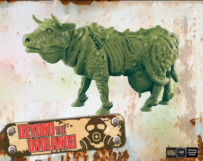 Mutated Cow - Post-Apocalyptic - 32mm - EC3D Designs - Beyond The Badlands