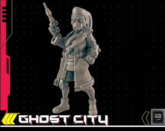 Nurse Feel Good with syringe - Cyberpunk/Sci-Fi  - 28mm or 32mm - Ghost City