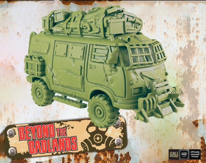Retro VW Camper Van - Trailer hitch is compatible with the trailer! - Post-Apocalyptic - 28 or 32mm - EC3D Designs - Beyond The Badlands