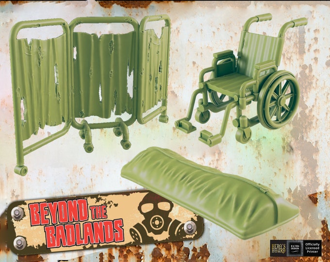 Body Bag, Wheelchair, Hospital Privacy Screen - Post-Apocalyptic - 28 or 32mm - EC3D Designs - Beyond The Badlands