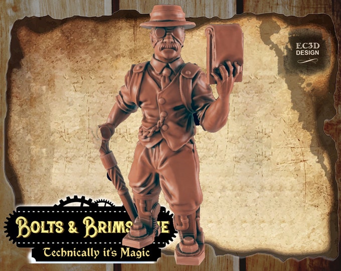 Detective - Includes a base! - True 28/32mm  Scale - EC3D Design - Bolts and Brimstone - Get your steampunk on!