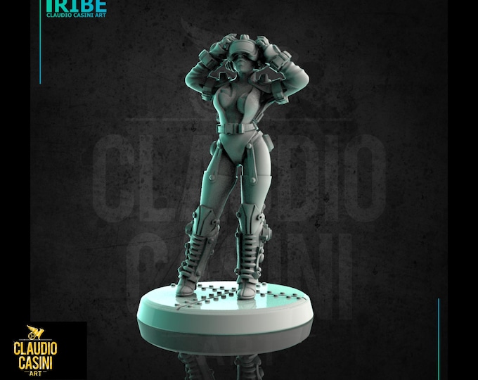 Cyborg Escort - 28mm or 32mm - Claudio Casini Art - Also good for post apocalyptic gaming! 0269