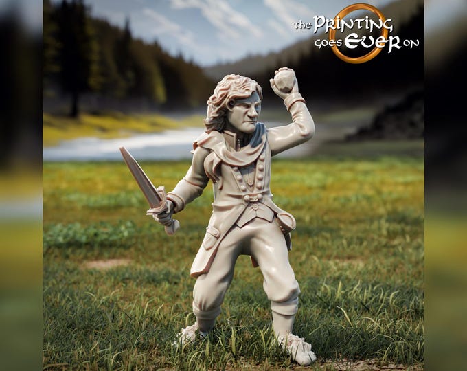 Mippin Halfling Fighting or Traveling Poses - 28mm - The Printing Goes Ever On - Dungeons and Dragons - Pathfinder - Fantasy