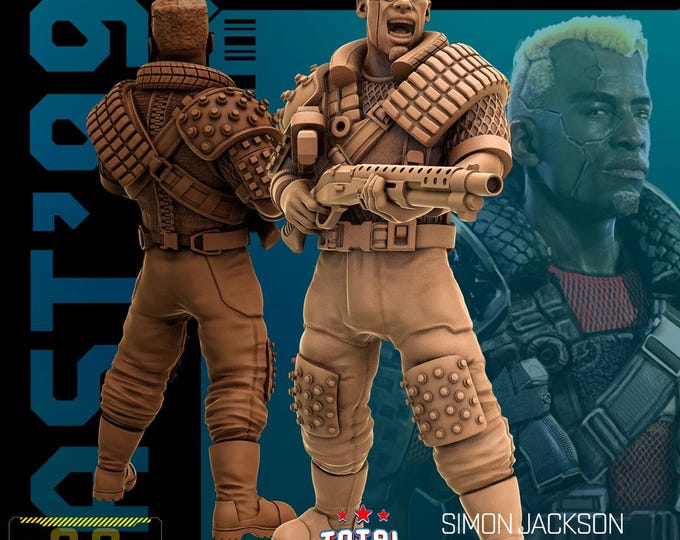 Simon (Two poses available!) - 28/32mm - Unit9 - Cyberpunk/science Fiction/Futuristic/Cybernetics miniatures