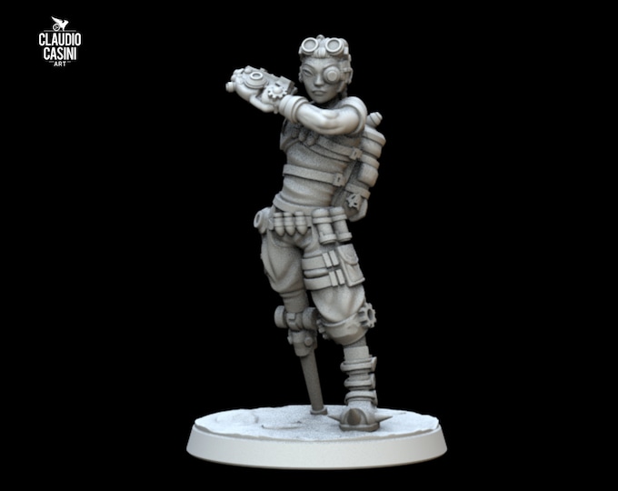 Male Survivor with Pegleg - 28mm or 32mm - Claudio Casini Art - Also good for post apocalyptic gaming! 0056