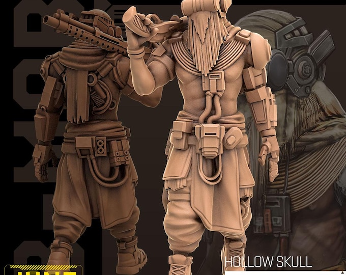 HollowSkull (2 poses available) - 28/32mm - Unit9 - B Mob - Cyberpunk/science Fiction/Futuristic/Cybernetics mini