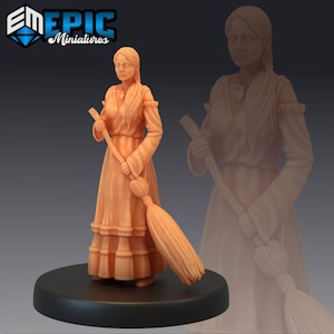 28mm Villager Woman With Broom