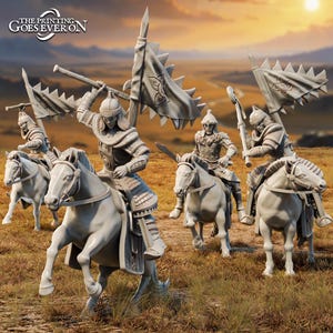 Mounted Warriors of the Golden Khanate  - 28mm - The Printing Goes Ever On - Dungeons and Dragons - Pathfinder