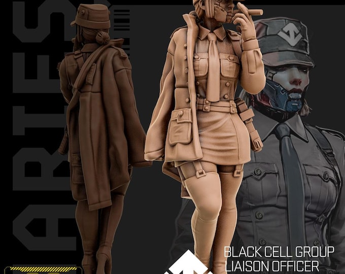 Black Cell Group Liaison Officer - 28/32mm - Unit9 - Cyberpunk/science Fiction/Futuristic/Cybernetics miniatures