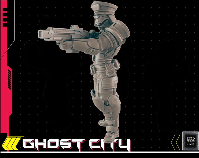 Tactical Officer - Cyberpunk/Sci-Fi  - 28mm or 32mm - Ghost City