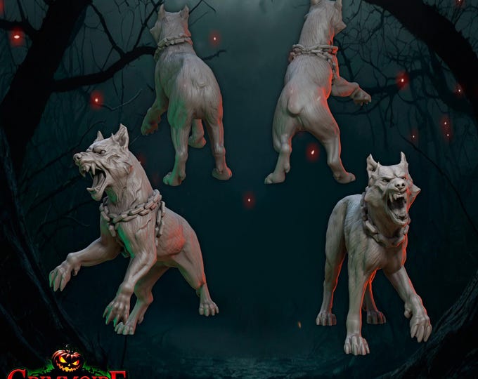 Pyre Hounds - 28/32/35mm - Great Grimoire - Dungeons and Dragons - Pathfinder - Grimoire Tales